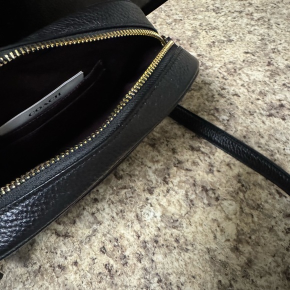 Coach Black Pebbled Leather Shoulder Bag - Picture 6 of 16